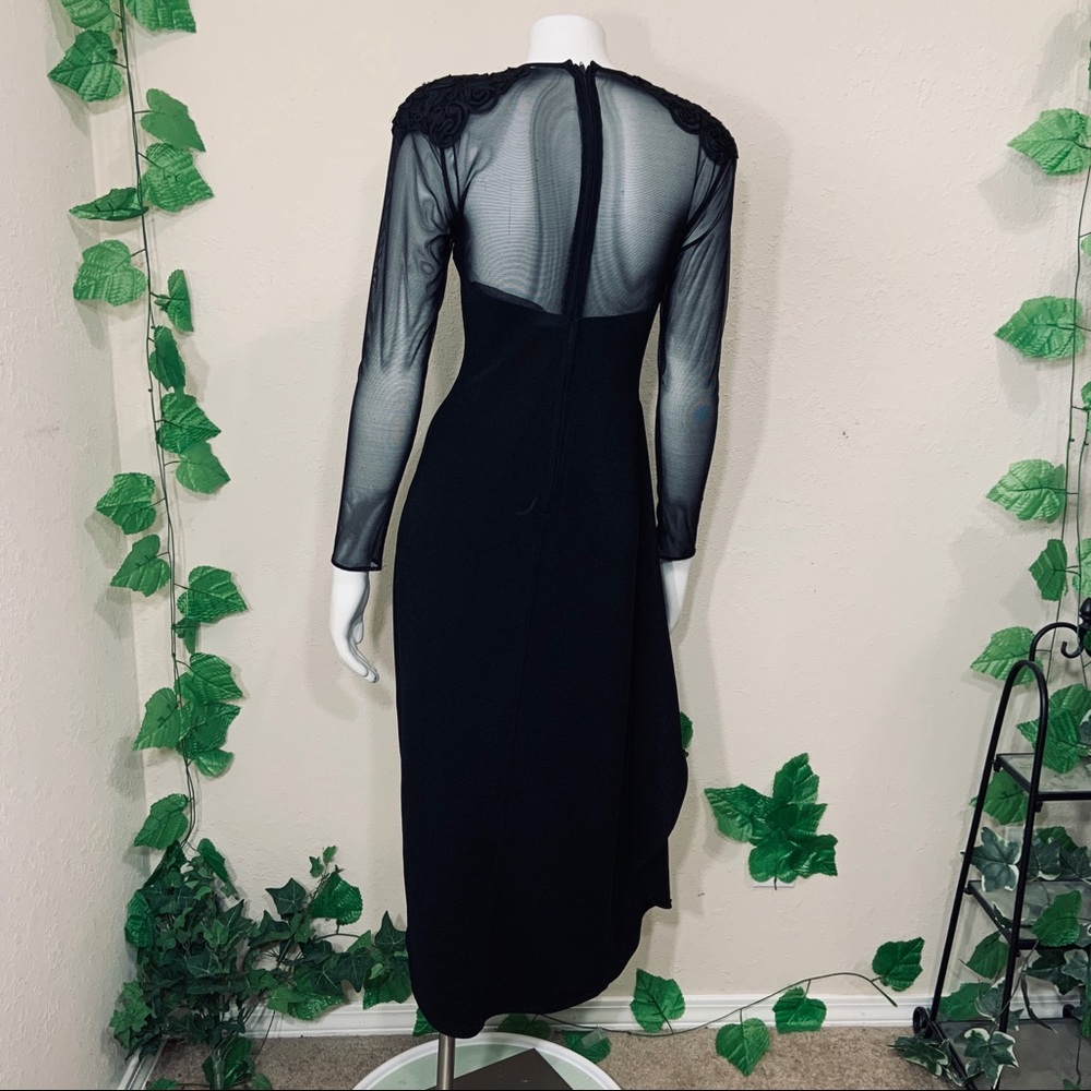 SOLD Betsy & Adam Vintage 90’s Sheer Dress - Picture 11 of 12